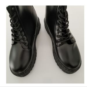 Boohoo's Jet Black Hiking / Combat Boots
